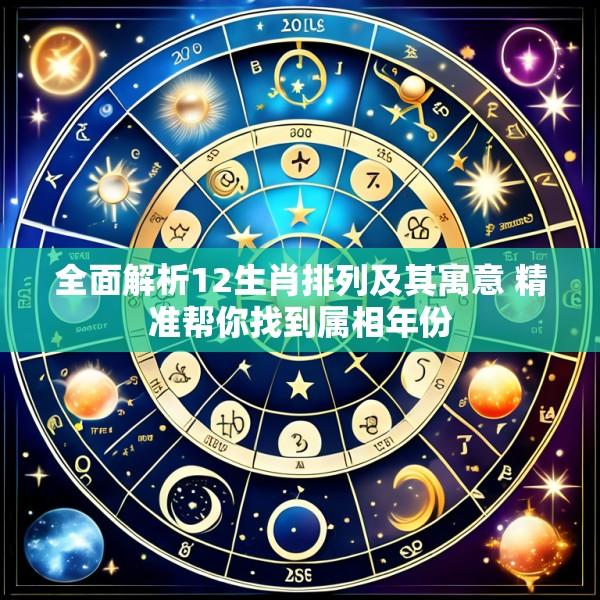 全面解析12生肖排列及其寓意 精准帮你找到属相年份