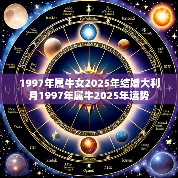 1997年属牛女2025年结婚大利月1997年属牛2025年运势