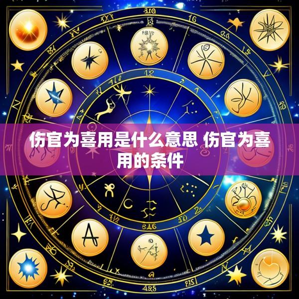伤官为喜用是什么意思 伤官为喜用的条件
