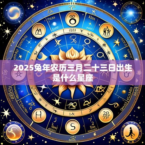 2025兔年农历三月二十三日出生是什么星座
