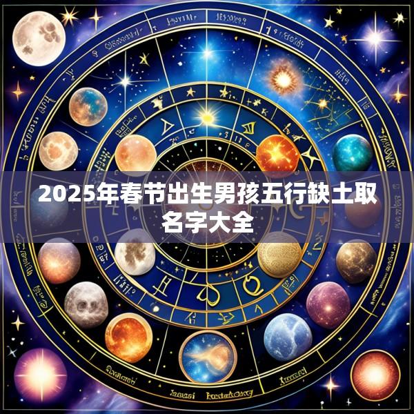 2025年春节出生男孩五行缺土取名字大全