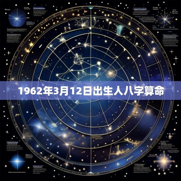 1962年3月12日出生人八字算命