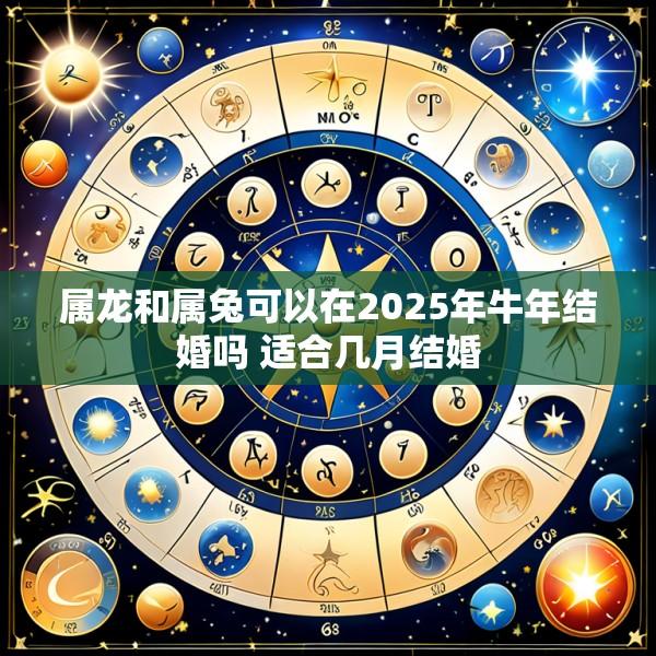 属龙和属兔可以在2025年牛年结婚吗 适合几月结婚