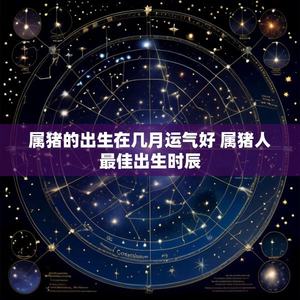 属猪的出生在几月运气好 属猪人最佳出生时辰