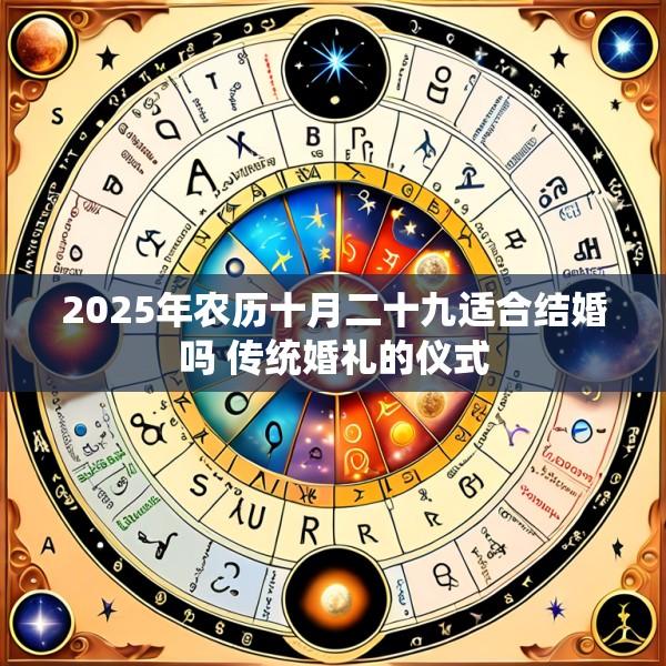 2025年农历十月二十九适合结婚吗 传统婚礼的仪式
