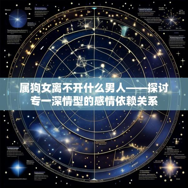 属狗女离不开什么男人——探讨专一深情型的感情依赖关系