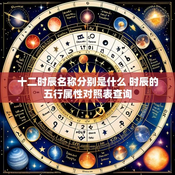 十二时辰名称分别是什么 时辰的五行属性对照表查询