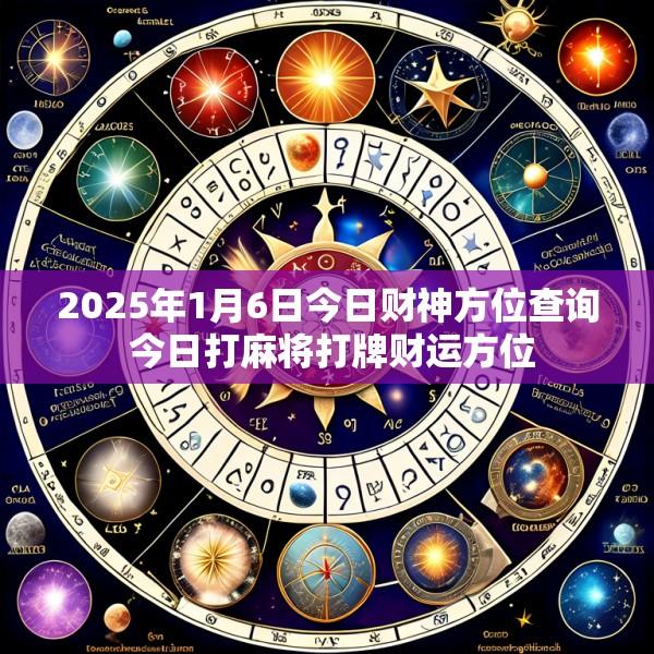 2025年1月6日今日财神方位查询 今日打麻将打牌财运方位