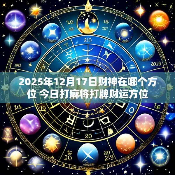 2025年12月17日财神在哪个方位 今日打麻将打牌财运方位