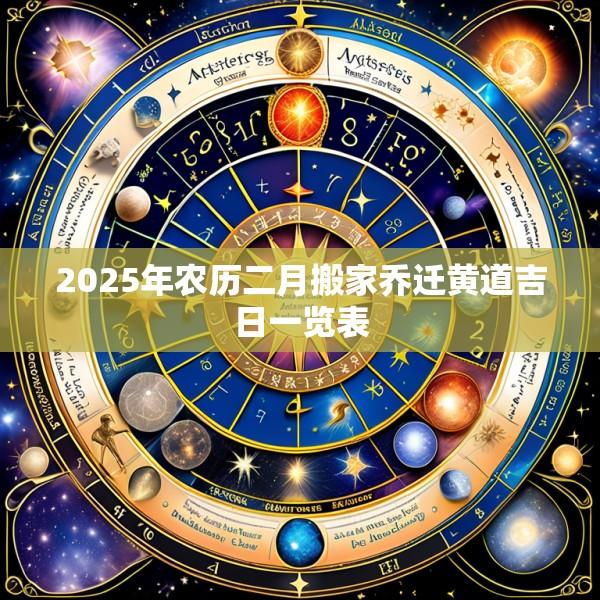 2025年农历二月搬家乔迁黄道吉日一览表