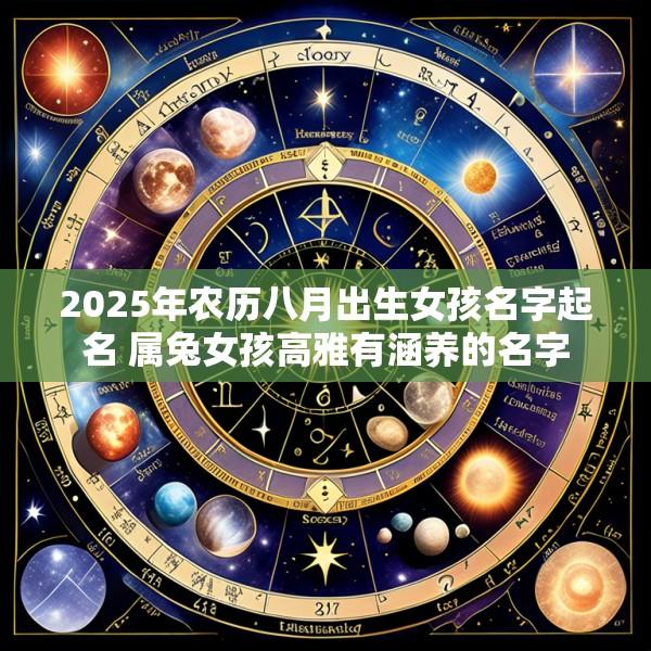 2025年农历八月出生女孩名字起名 属兔女孩高雅有涵养的名字