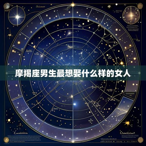 摩羯座男生最想娶什么样的女人