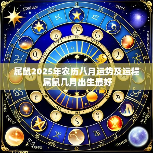 属鼠2025年农历八月运势及运程 属鼠几月出生最好