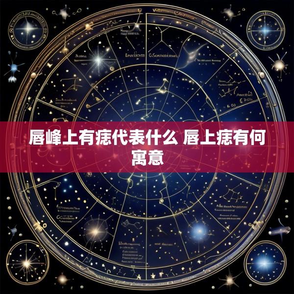 唇峰上有痣代表什么 唇上痣有何寓意