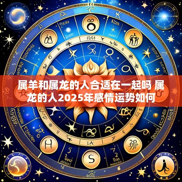 属羊和属龙的人合适在一起吗 属龙的人2025年感情运势如何