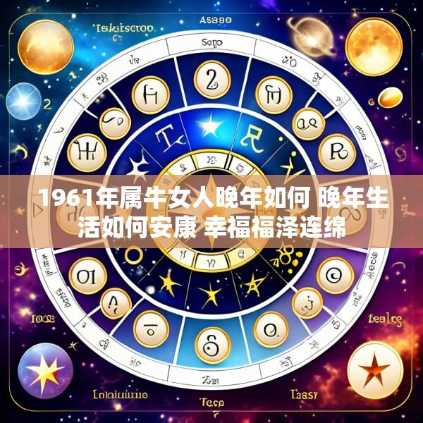 1961年属牛女人晚年如何 晚年生活如何安康 幸福福泽连绵