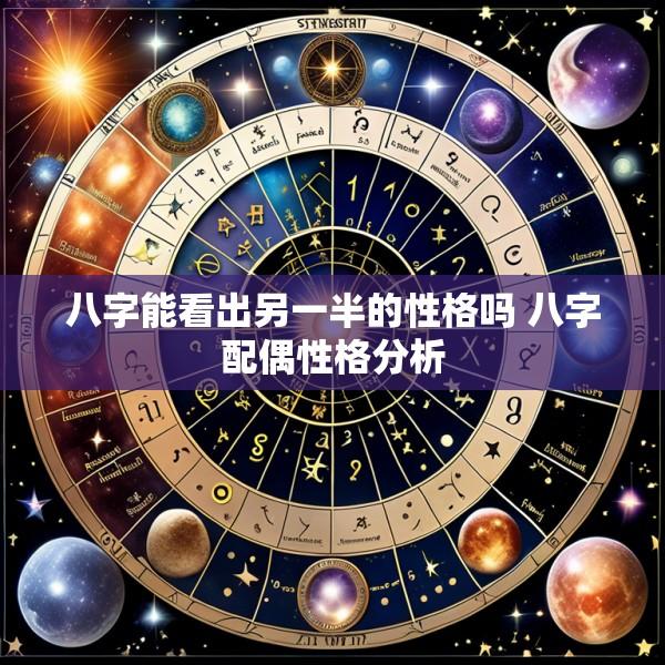 八字能看出另一半的性格吗 八字配偶性格分析
