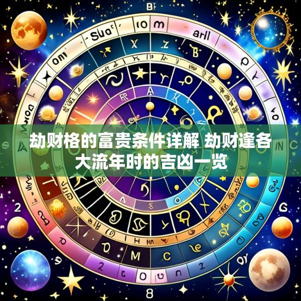 劫财格的富贵条件详解 劫财逢各大流年时的吉凶一览
