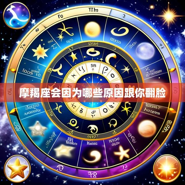 摩羯座会因为哪些原因跟你翻脸