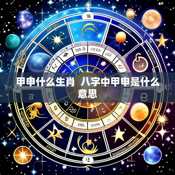 甲申什么生肖  八字中甲申是什么意思