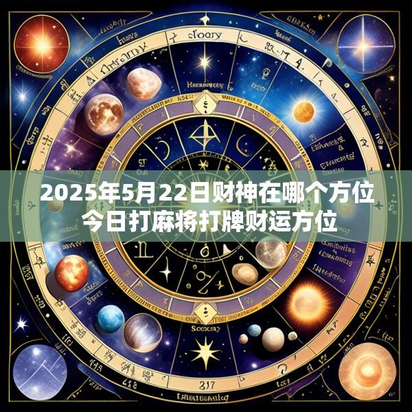2025年5月22日财神在哪个方位 今日打麻将打牌财运方位
