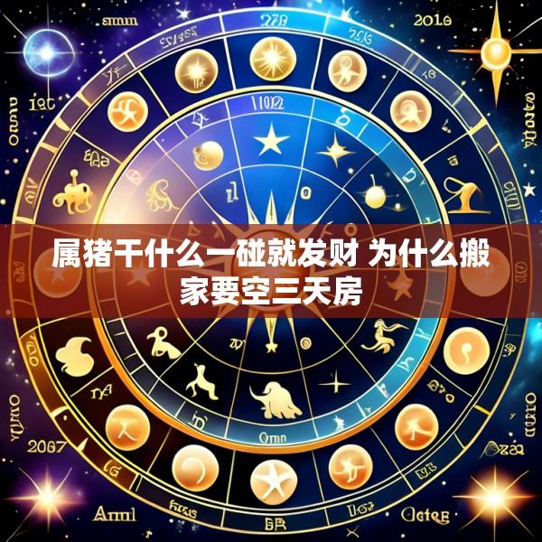 属猪干什么一碰就发财 为什么搬家要空三天房