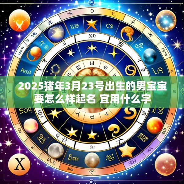2025猪年3月23号出生的男宝宝要怎么样起名 宜用什么字