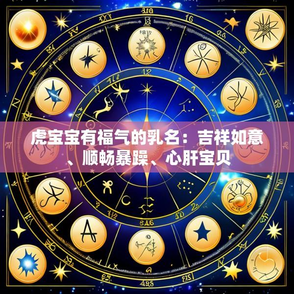 虎宝宝有福气的乳名：吉祥如意、顺畅暴躁、心肝宝贝