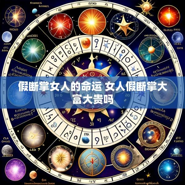 假断掌女人的命运 女人假断掌大富大贵吗