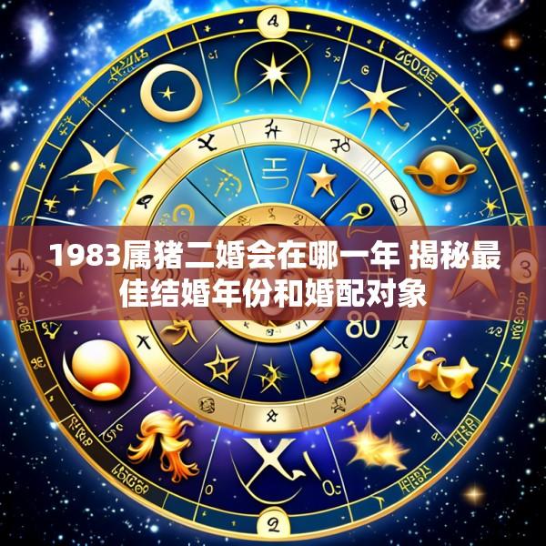 1983属猪二婚会在哪一年 揭秘最佳结婚年份和婚配对象