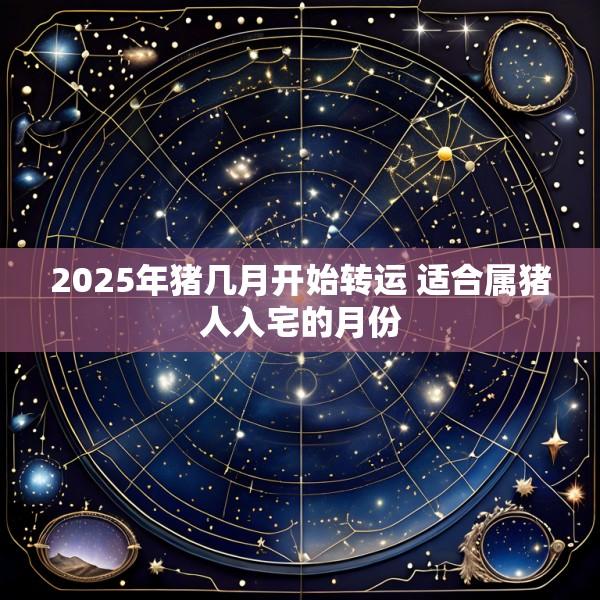 2025年猪几月开始转运 适合属猪人入宅的月份