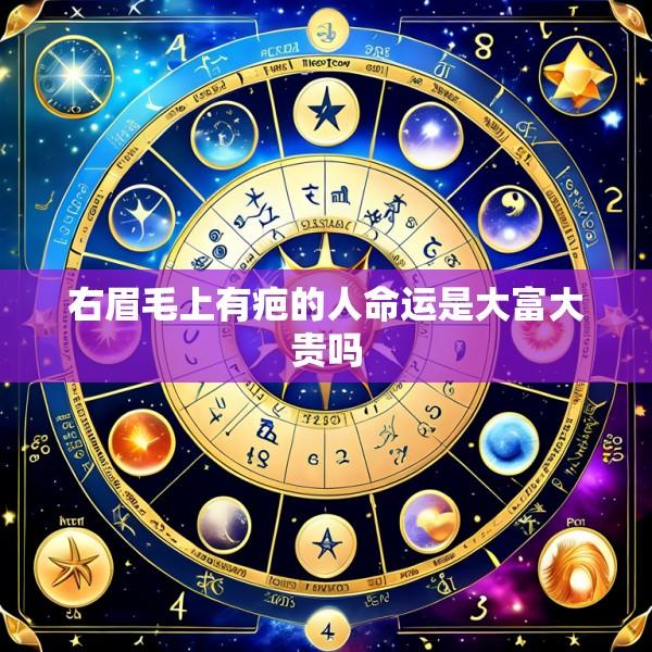 右眉毛上有疤的人命运是大富大贵吗