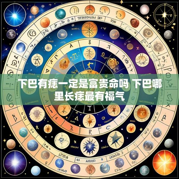 下巴有痣一定是富贵命吗 下巴哪里长痣最有福气