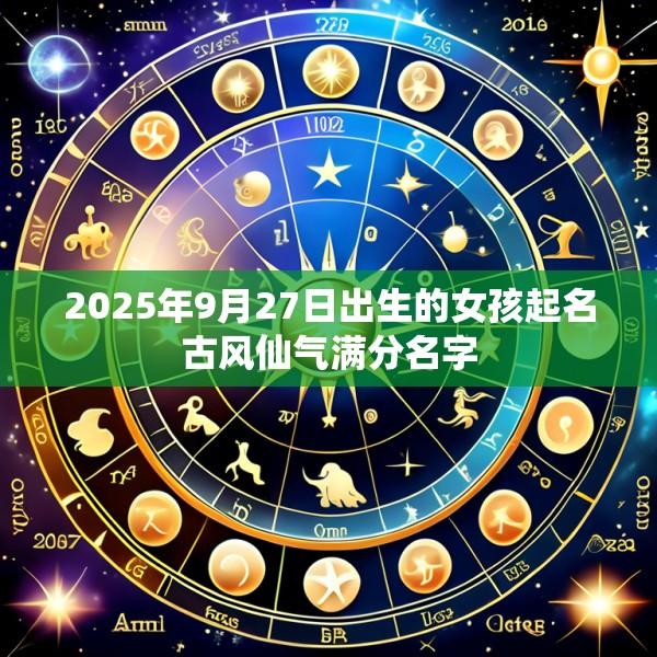 2025年9月27日出生的女孩起名古风仙气满分名字