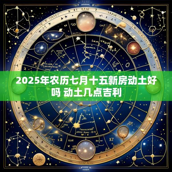 2025年农历七月十五新房动土好吗 动土几点吉利