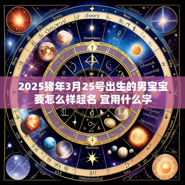2025猪年3月25号出生的男宝宝要怎么样起名 宜用什么字