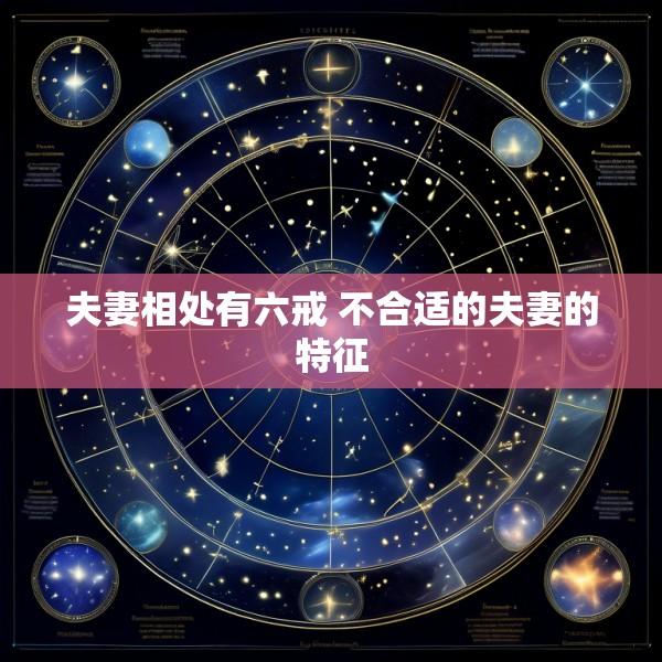 夫妻相处有六戒 不合适的夫妻的特征
