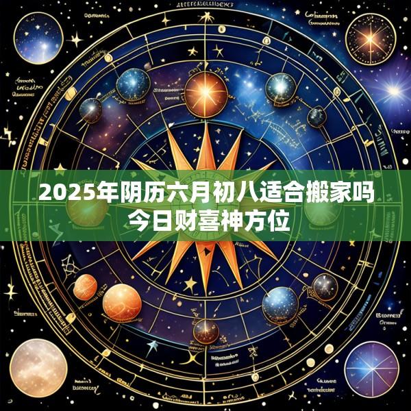 2025年阴历六月初八适合搬家吗 今日财喜神方位