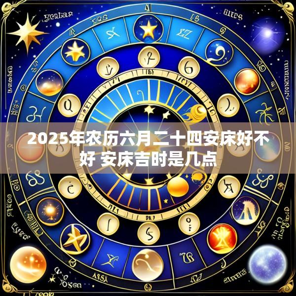 2025年农历六月二十四安床好不好 安床吉时是几点