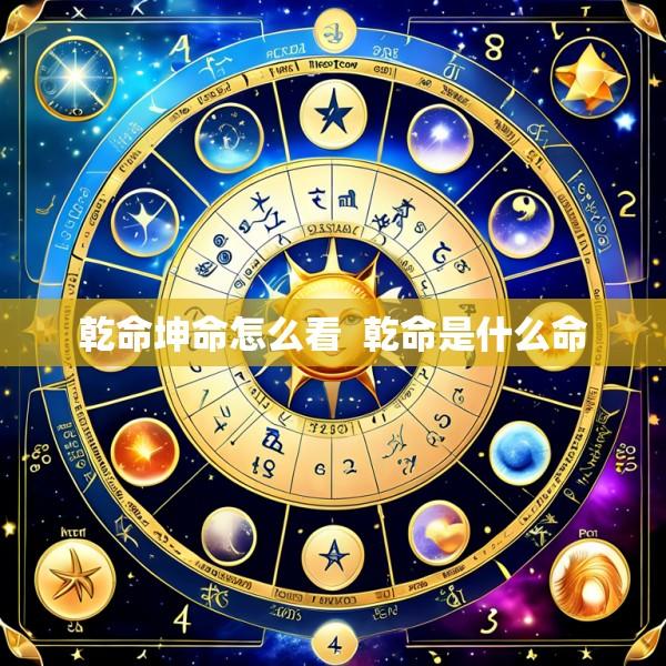 乾命坤命怎么看  乾命是什么命