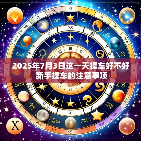 2025年7月3日这一天提车好不好 新手提车的注意事项