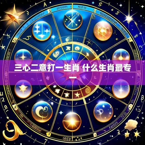 三心二意打一生肖 什么生肖最专一