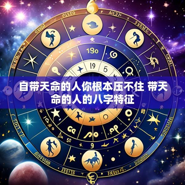 自带天命的人你根本压不住 带天命的人的八字特征