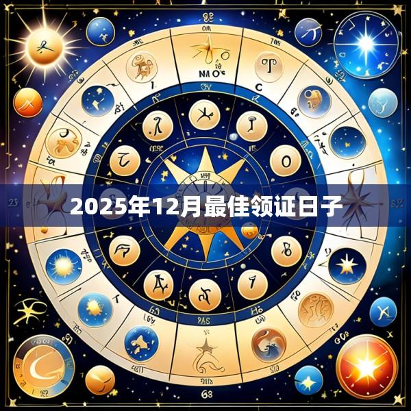 2025年12月最佳领证日子