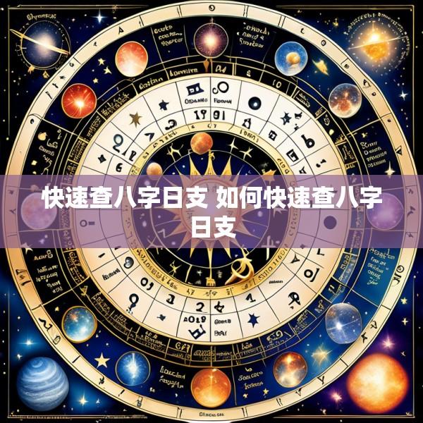 快速查八字日支 如何快速查八字日支