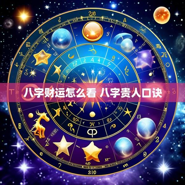 八字财运怎么看 八字贵人口诀