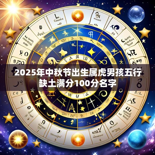 2025年中秋节出生属虎男孩五行缺土满分100分名字