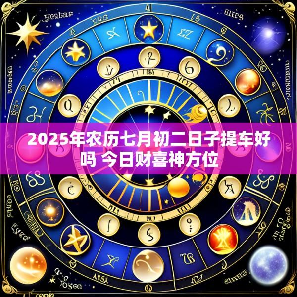 2025年农历七月初二日子提车好吗 今日财喜神方位