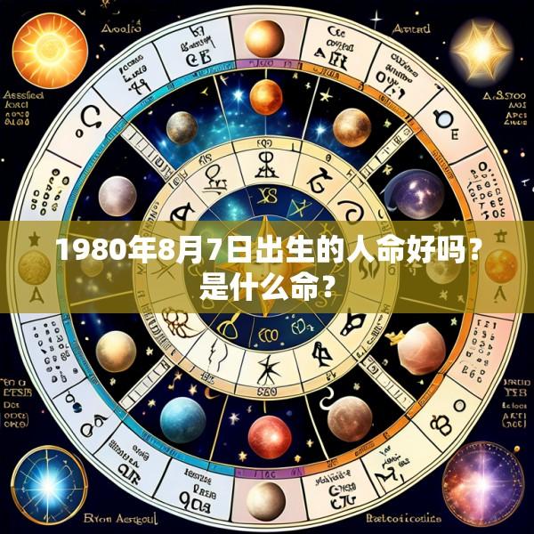 1980年8月7日出生的人命好吗？是什么命？