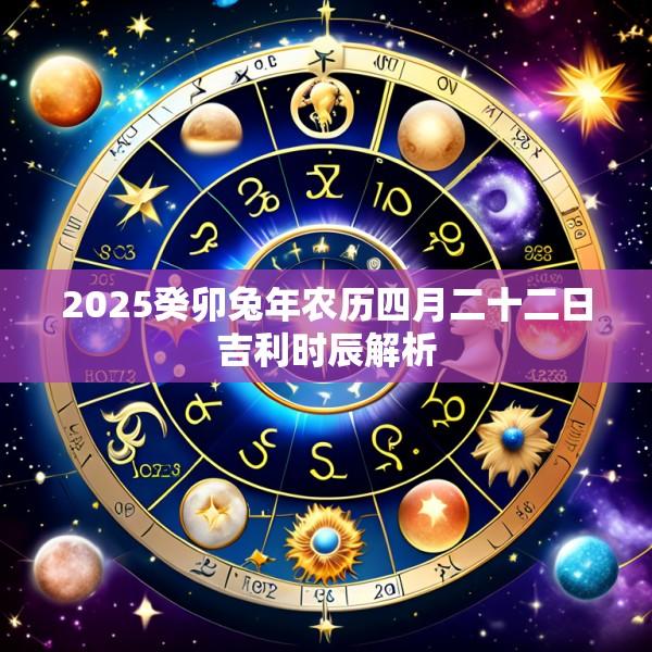 2025癸卯兔年农历四月二十二日吉利时辰解析